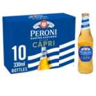 Peroni Nastro Azzurro Stile Capri Beer Lager Bottles 10 x 330ml