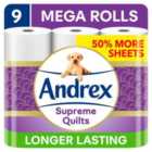 Andrex Supreme Quilts Toilet Roll Mega Rolls 9 per pack