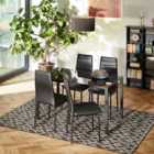 Berlin Dining Table And 4 Chairs Set - Black