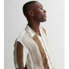 Only & Sons Khaki Stripe Short Sleeve Shirt