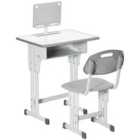 HOMCOM Kids Desk and Chair Set - Grey