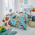 Paw Patrol Teal Duvet Cover and Pillowcase Set