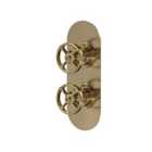 Hudson Reed Twin Valve With Diverter - Brushed Brass