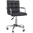 Vinsetto Mid Back Home Office Chair Swivel Computer Chair with Armrests - Black