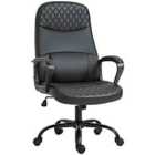 Vinsetto Vibration Massage Office Chair with Adjustable Height USB Interface - Black