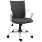 Vinsetto Home Office Linen Chair Swivel Computer Desk Task Chair - Dark Grey
