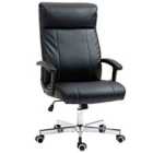 Vinsetto Massage Office Chair Pu Leather Computer Chair with Tilt Function - Black