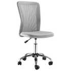 Vinsetto Armless Office Chair Ergonomic Height Adjustable Mesh Back Wheel - Grey