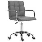 Vinsetto Mid Back Home Office Chair Swivel Computer Chair with Armrests - Grey