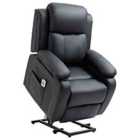 HOMCOM Riser and Recliner Chair Power Lift Reclining Chair With Remote - Black