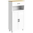 HOMCOM Kitchen Cupboard Storage Cabinet with Drawer Countertop - White