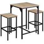 Inverness Dining Table And 2 Chairs Set - Dark Brown