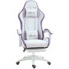 Vinsetto Racing Gaming Chair w/ Reclining Footrest - Purple