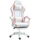Vinsetto Racing Style Gaming Chair with Reclining Function Footrest - Pink