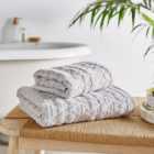 Turkish Soft Cotton Textured Towel Silver