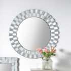 Tiled Round Wall Mirror