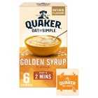 Quaker Oat So Simple Golden Syrup Porridge 6s, 6x36g