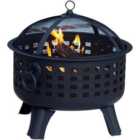 Emberwood Instow Round Firepit with Spark Guard Lid