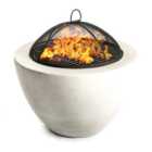 Centurion Supports Fireology DIABLO Contemporary Garden Fire Pit Brazier and Barbecue with Concrete Eco-Stone Finish