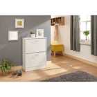 GFW Stirling Two Tier Shoe Cabinet - White