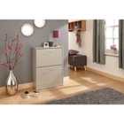 GFW Stirling Two Tier Shoe Cabinet - Grey