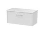 Hudson Reed Juno 800mm Wall Hung Single Drawer Vanity & Sparkling White Laminate Top - White Ash