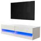 GFW Galicia 120Cm Wall TV Unit With Led - White