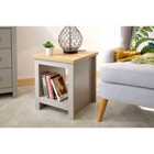 GFW Lancaster Side Table With Shelf - Grey