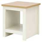 GFW Lancaster Side Table With Shelf - Cream