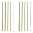 Set Of 8 Bamboo Straight Straws