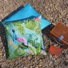 Evans Lichfield Peacock Outdoor Polyester Filled Floor Cushion Multicolour