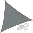 Tectake Sun Shade Sail Triangular Grey