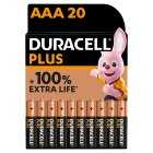 Duracell Plus 100% AAA, 20 pack
