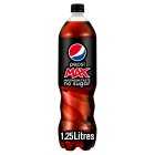 Pepsi Max No Sugar Cola Bottle, 1.25litre