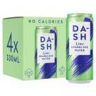 Dash Water Lime Sparkling, 4x330ml