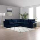 Moda Corner Modular Sofa, Navy Velvet