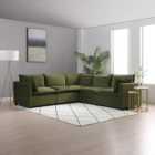 Moda Corner Modular Sofa, Olive Velvet