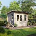 Power 12x8 Apex Log Cabin, Doors to the Left - 28mm Logs
