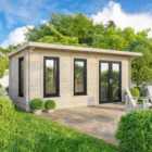 Power 20x10 Pent Log Cabin, Doors to the Right - 44mm Logs