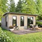 Power 20x16 Apex Log Cabin, Doors to the Right - 44mm Logs