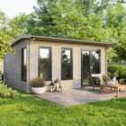 Power 18x16 Apex Log Cabin, Doors to the Right - 44mm Logs