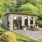 Power 18x16 Apex Log Cabin, Doors to the Left - 44mm Logs