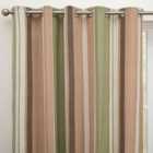 Fusion Whitworth Striped Green Eyelet Curtains