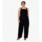Apricot Curves Black Strappy Dungaree Jumpsuit