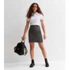 Girls Grey Adjustable Waist School Skirt