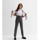 Girls Grey Slim Fit Adjustable Waist School Trousers