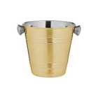 Viners Barware Ice Bucket Single Wall Gold 1L
