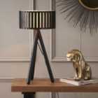 Rabanne Wooden Slat Tripod Table Lamp