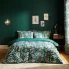 Floral Trail Emerald Duvet Cover and Pillowcase Set