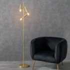 Harper 3 Light Gold Floor Lamp